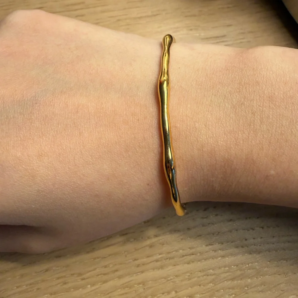 Missoma gold pleated bangle - Picture 3 of 4